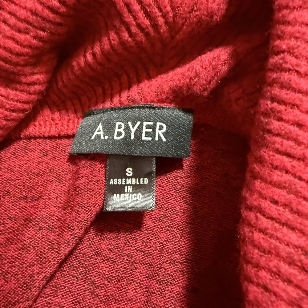 A. Byer Vibrant Red Cowl Neck Sweater - Picture 9 of 9